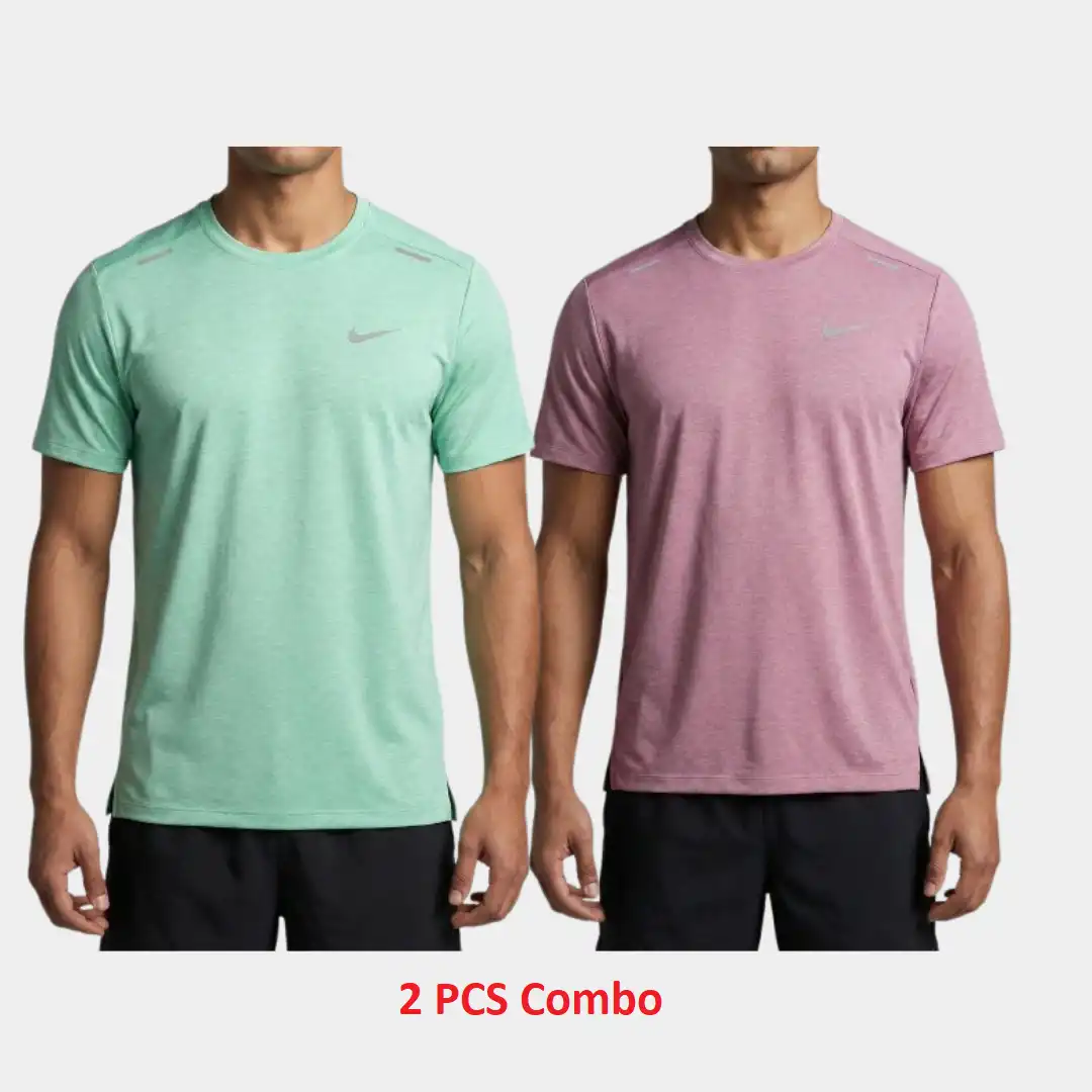 2 Pcs T-shirt ( Candy Pink/Lemon)